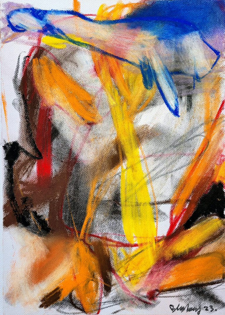 Acrylic and pastel oil on paper. 21 x 30 cm.  © 2023